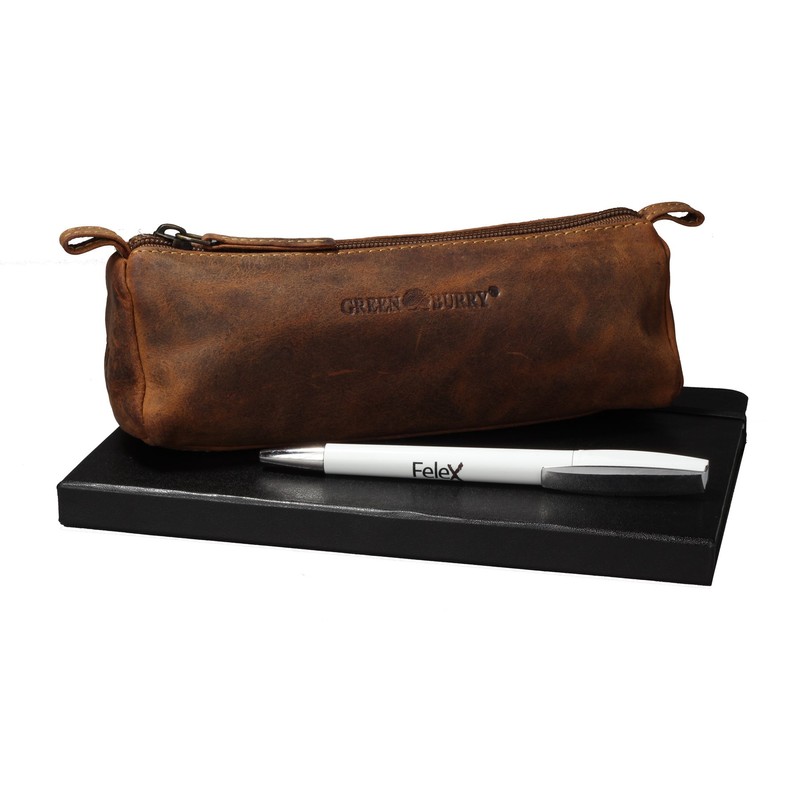 Greenburry Vintage Pencil Case Brown
