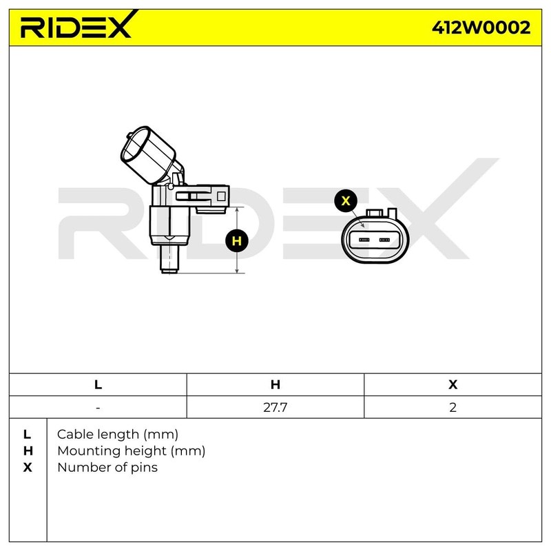 RIDEX ABS Sensor 412W0002 Front Left Golf IV Hatchback (1J1)