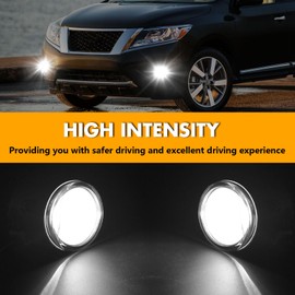 OKSIWA LED Fog Lights for 2013-2016 Nissan Pathfinder, Front Bumper Fog Lamps Replacement with Wiring Harness,Switch,Easy to Install