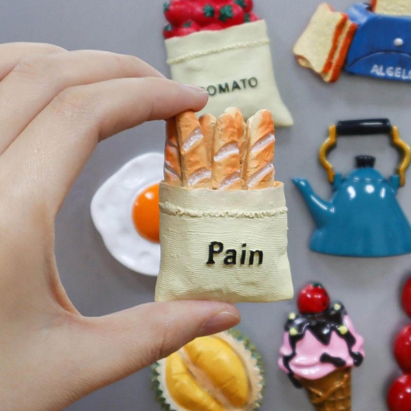 10Pcs Food Fridge Magnets, Cute 3D Magnet for Refrigerator, Strong