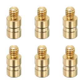 PATIKIL 25 Grain Archery Arrow Insert 0.244x0.51 Inch, 6 Pack Brass Arrow Weight Bolt for Field Points Shaft