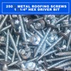 BHTOP Metal Roofing Screws 10 x 2 inch, Hex Head