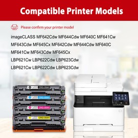 054H 054 Toner Cartridge 4 Pack High Yield Replacement for Canon 054H Toner Cartridge Set Toner for Color imageCLASS MF642cdw MF644Cdw LBP622Cdw MF641Cw Printer CRG-054H