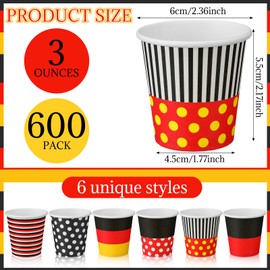 Marspark 600 Pack 3 oz Bathroom Paper Cups Mini Small Disposable Mouthwash Rinse Paper Cups for Kids Home Bathroom Party Picnic Barbecue Travel Event Pup Hospital Doctor Nurse Office(Cartoon Mouse)