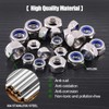TAORAYO 50pcs Hex Lock Nuts Nylon Lock Nuts Nylon Lock