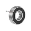 sourcing map 6001-2RS Deep Groove Ball Bearing 12x28x8mm Double Sealed