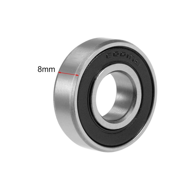 sourcing map 6001-2RS Deep Groove Ball Bearing 12x28x8mm Double Sealed