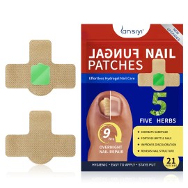 Nail Care Patches 21pcs – Herbal Nail Treatment for Strengthening, Repairing & Moisturizing Nails, Daily Nail Care & Self-Care Kit