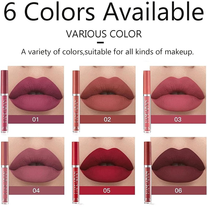 Labial Mate 6 Piezas Pintalabios Lápiz Labial Pinta Labios Juego