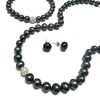 Oriente Pacific - Juego de Collar y Pulsera de Perlas