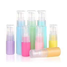 OHEETU 6Pcs 30ml Macaron Color Lotion Pump Bottle Empty Refillable Makeup Toiletries Liquid Container Dispenser Portable Travel Cosmetic Bottles Jar Pot for Emulsion Body Wash Shampoo