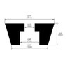 uxcell Rubber Feet Buffers Pads D18x15xH5mm Black 4pcs
