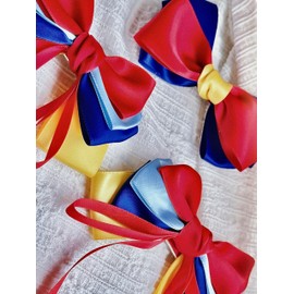 3 Pcs Hair bows For Girls.Princess-Snow Hairclips. Girls bows for hair. Princess Bows. Girls bows. Handmade HairClips(Unique, Stylish, Vibrant, Charming,Pretty)