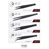 Precision Tweezers, 4-Piece Set (4 Types), Precision Tweezers, Stainless Steel,
