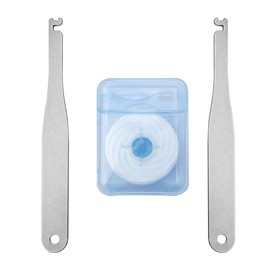 piklip Soporte De Hilo Dental Reutilizable - Diseño Innovador De Doble Asa Para Una Fácil Limpieza Y Cuidado Bucal Ecológico Con Menta Comfort De 164 