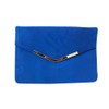 Chicastic Suede Envelope Clutch Purse - Royal Blue