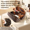 BAYANKALA Leather Travel Makeup Bag, Large Capacity Cosmetic Bag for