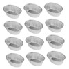 COLLBATH 125Pcs Oval Tinfoil Bowls Baking Trays Stackable Storage for