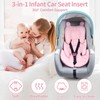 Honeau 3in1 Reversible Carseat Head Body Support Newborn,3D Minnky Infant
