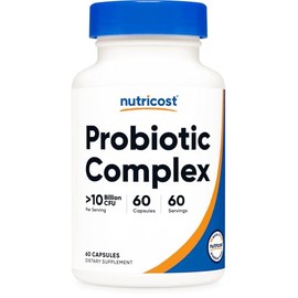 Nutricost Probiotic Complex (10 Billion CFU) 60 Capsules - Acidophilus Plus 9 Other Probiotics, Non-GMO, Gluten Free Supplement                       