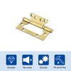 sourcing map 2Pcs 4x3 Inch Door Hinges Non-Mortise No Noise