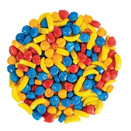 Bayside Candy Rascalz Hard Fruit Shaped Candy - Assorted Fruit Flavors and Colors (3LB)
