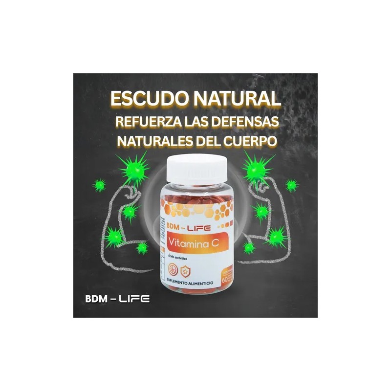2x1 Vitamina C Suplemento Alimenticio Bdm Lab Sabor Sin Sabor