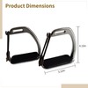 Toyosport 2 Pcs Carbon Steel Nickel-Plated Half-Side Stirrups for Saddle,