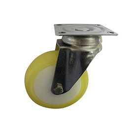 Soft Polyurethane Stainless Steel Camera Roll Wheel Ø 50 mm, front axle Ball Bearing/Light, Polyurethane Tread – spurfrei – Stainless – Kitchen – Castor Single Wheel Plate Fix