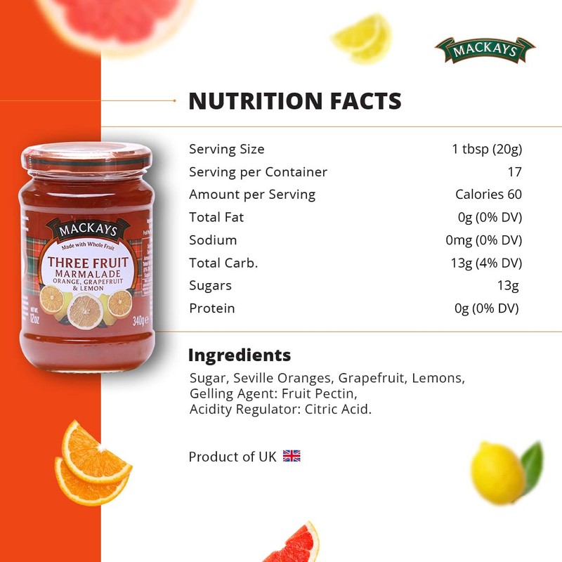 McKay's Marmalade, 3 Fruit, 12 Oz