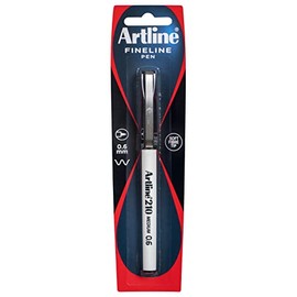 Artline 210, 121071, Fineliner Pen Medium, 0.6mm, Black Hangsell,1 pack