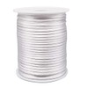 INSPIRELLE 3mm White Satin Cord Rattail Silk Cord Chinese Knot