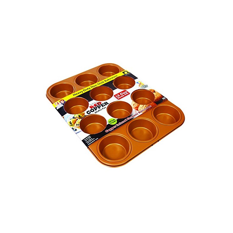 Red Copper Muffin Pan by BulbHead