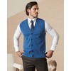 Kallspin Men’s Button Down Sweater Vest Lightweight Knitted Pure Cotton