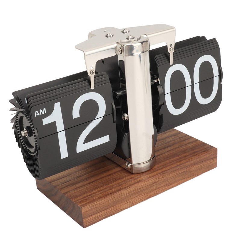 Digital Flip Down Clock Retro Automatic Turning Battery Operated Mechanical