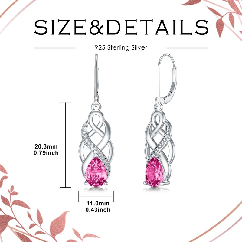 925 Sterling Silver Celtic Knot Good Luck Irish Dangle Drop