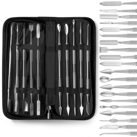Honoson 10 Pcs Miniature Sculpting Tools Set Mini Stainless Steel Double-Headed Tool for Model and Convert Plastic, Resin and Metal Tabletop War Game Miniatures Models