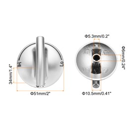 MECCANIXITY 74007733 Gas Stove Knob Locks Replacement, 0.24x0.2 Inch ID Silver Gas Oven Cooktop Surface Burner Control Knobs Cover for AP6011505, 7733P410-60