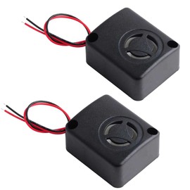 Wishiot 2PCS 12V DC Black Mini Piezo Alarm Siren 110dB Insurance Safes Anti-Theft Alarm High-Decibel Buzzer for Car