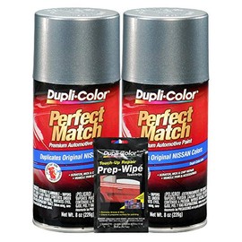 Dupli-Color Precision Gray Exact-Match Automotive Paint - 8 oz, Bundles Prep Wipe (3 Items)
