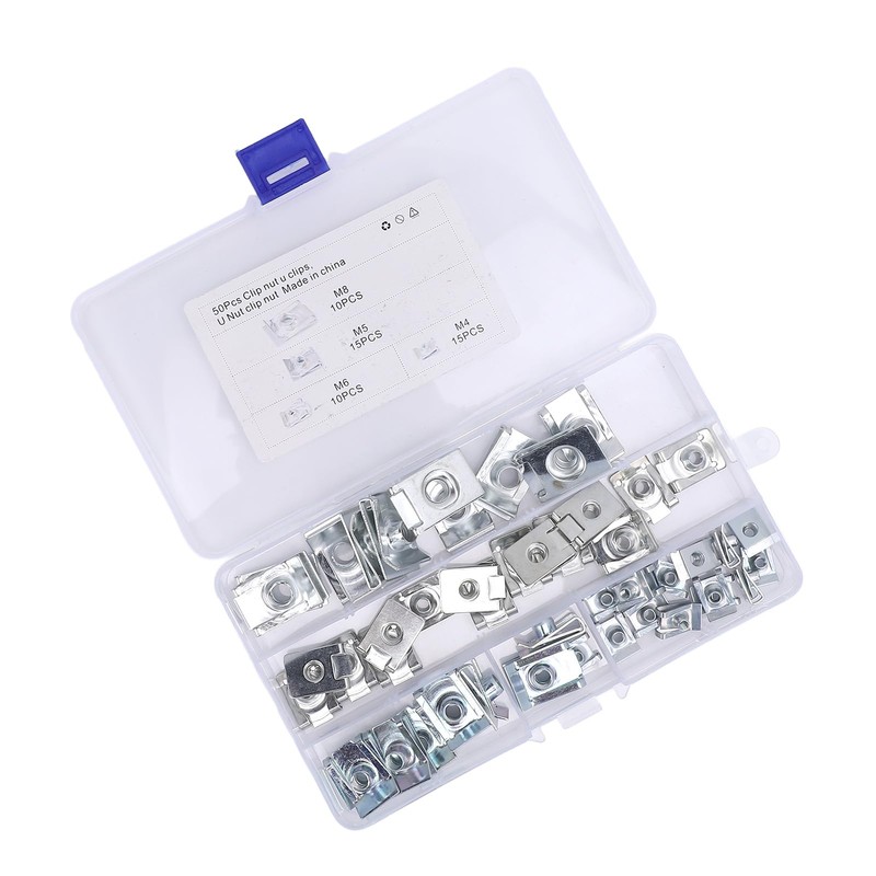 Car U Clips 50 Pcs Manganese U Shape Nuts Assortment