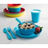 Plaskidy Kids Dinnerware Set for 4-24 Piece Plastic Childrens Dishes