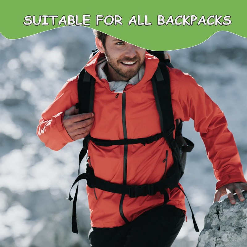 2 Pcs Backpack Chest Straps, Backpack Adjustable Chest Strap for
