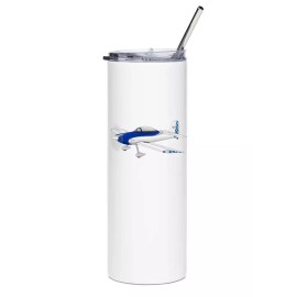 Van's Aircraft RV-8 Stainless Steel Water Tumbler with straw - 20oz.