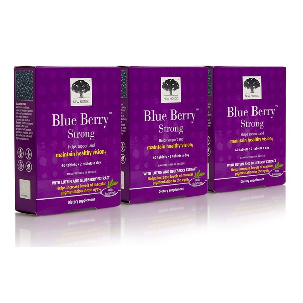 Blue Berry Eyebright, 60 Tabs by New Nordic US Inc (Pack of 3)