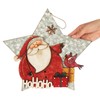 com-four® hanging Christmas decoration, wooden hanger in star shape, large