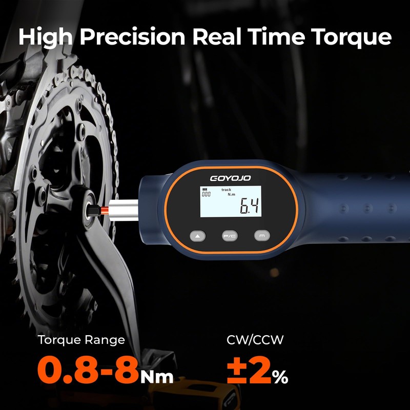 Digital Torque Screwdriver 7.08–70.8 in-lbs, with Strong Magnetic Bits, Buzzer,