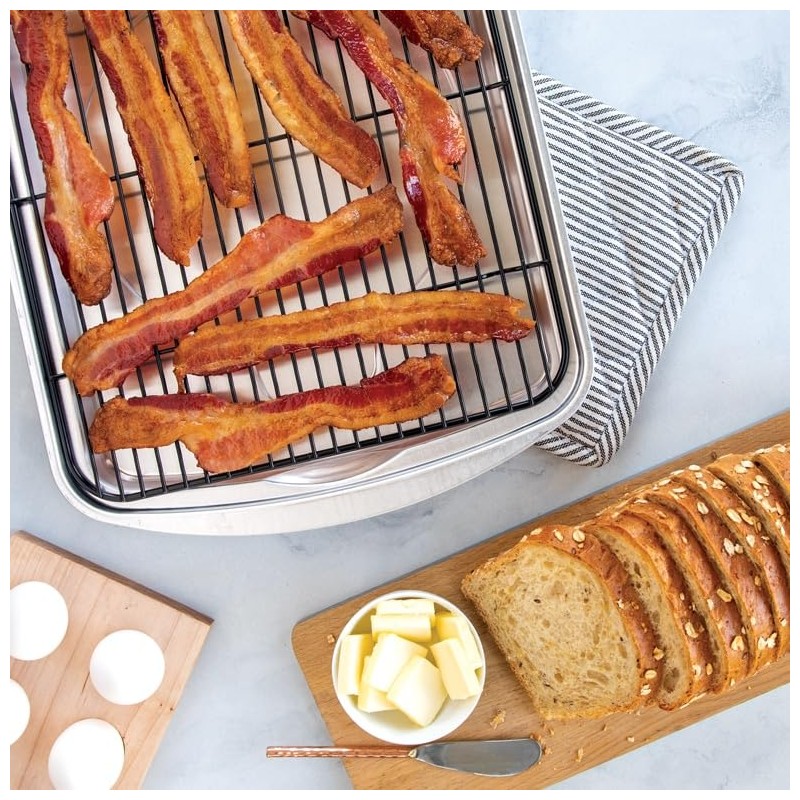 Nordic Ware Oven Crisp Baking Tray 2pc Set Includes Pan
