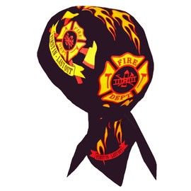 Buy Caps and Hats Fire Department First in Last Out Skull Cap Firefighter Gift Cotton Doo Rag