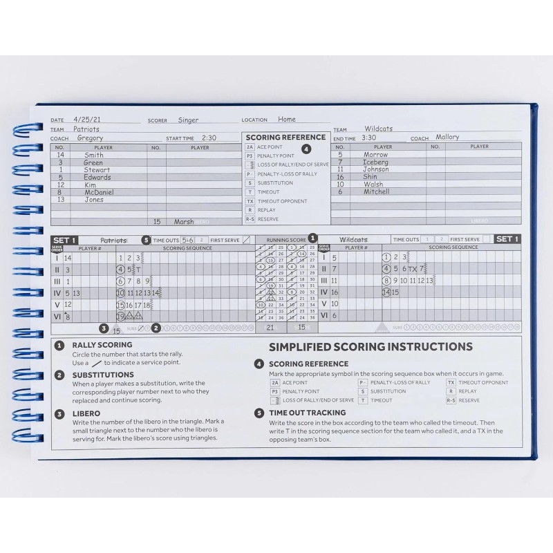 Murray Sporting Goods Premium Volleyball Scorebook - 60 Matches
